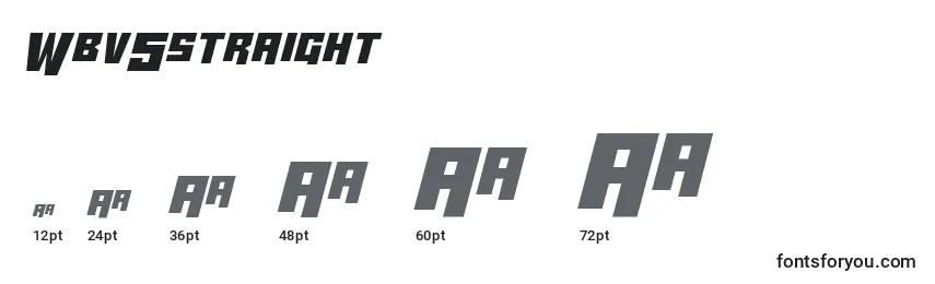 sizes of wbv5straight font, wbv5straight sizes