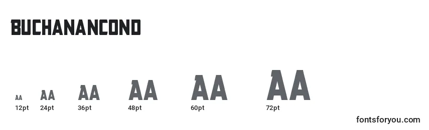 sizes of buchanancond font, buchanancond sizes