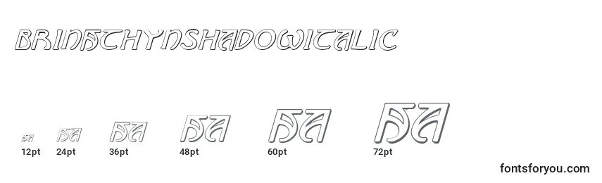 sizes of brinathynshadowitalic font, brinathynshadowitalic sizes