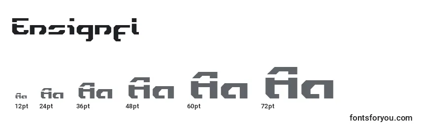 sizes of ensignfl font, ensignfl sizes
