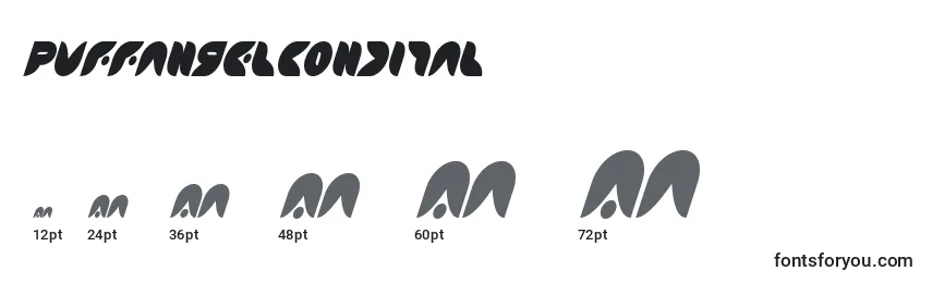 sizes of puffangelcondital font, puffangelcondital sizes