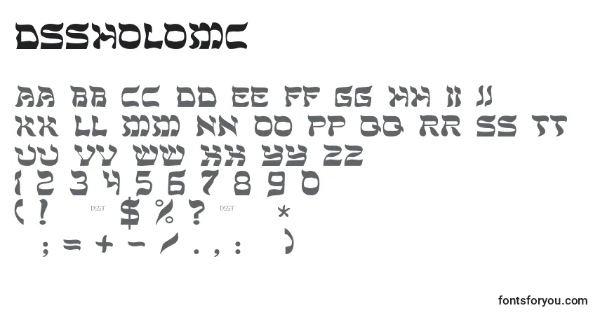 characters of dssholomc font, letter of dssholomc font, alphabet of  dssholomc font
