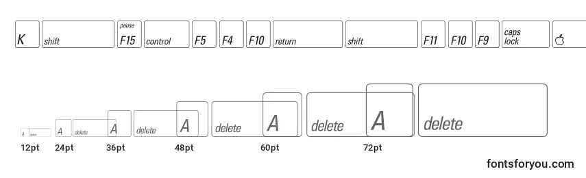 sizes of keyfontdeutsch font, keyfontdeutsch sizes