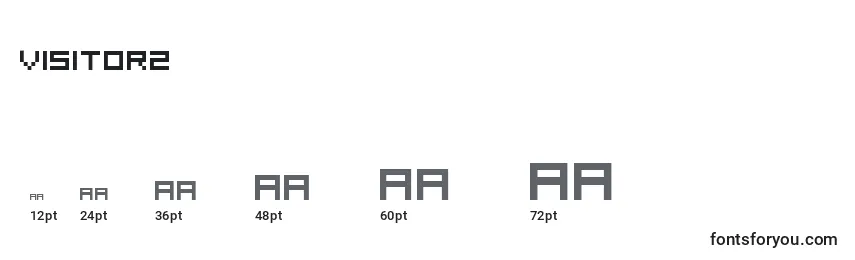 sizes of visitor2 font, visitor2 sizes