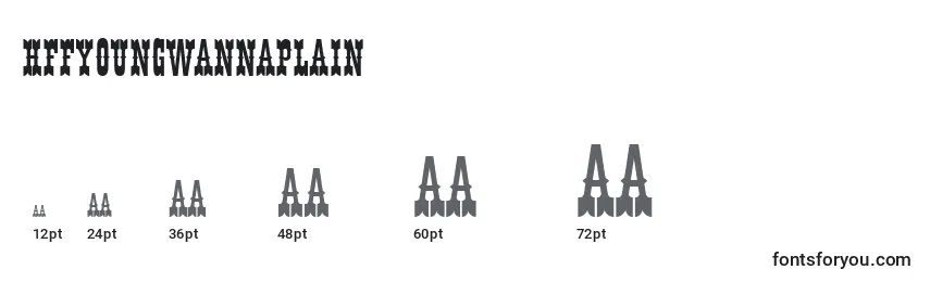 sizes of hffyoungwannaplain font, hffyoungwannaplain sizes