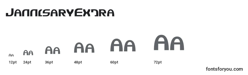 sizes of jannisaryextra font, jannisaryextra sizes