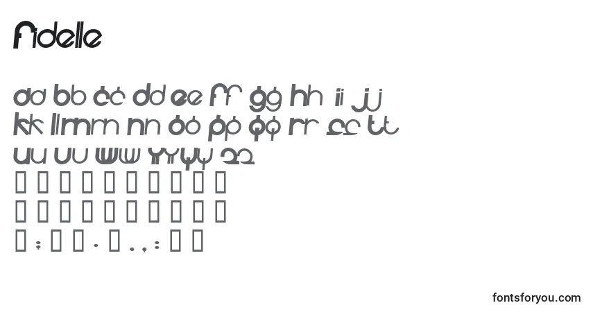 characters of fidelle font, letter of fidelle font, alphabet of  fidelle font