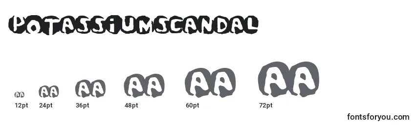 sizes of potassiumscandal font, potassiumscandal sizes