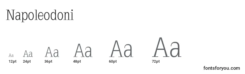 sizes of napoleodoni font, napoleodoni sizes