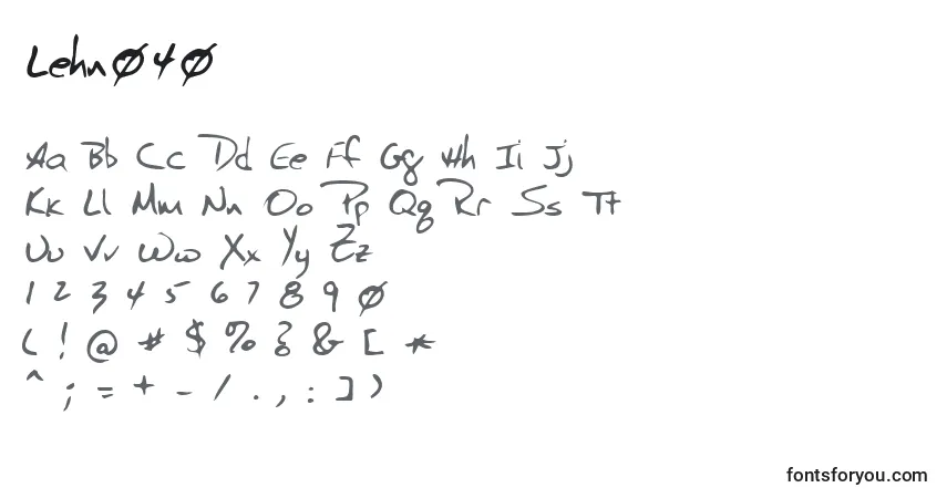 characters of lehn040 font, letter of lehn040 font, alphabet of  lehn040 font