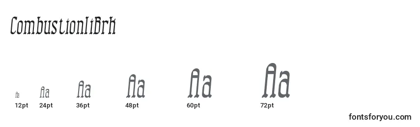 sizes of combustioniibrk font, combustioniibrk sizes