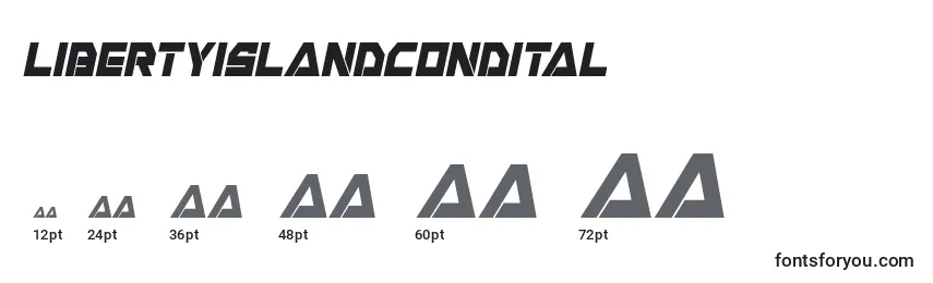 sizes of libertyislandcondital font, libertyislandcondital sizes