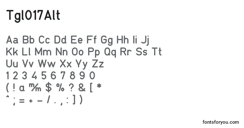 characters of tgl017alt font, letter of tgl017alt font, alphabet of  tgl017alt font