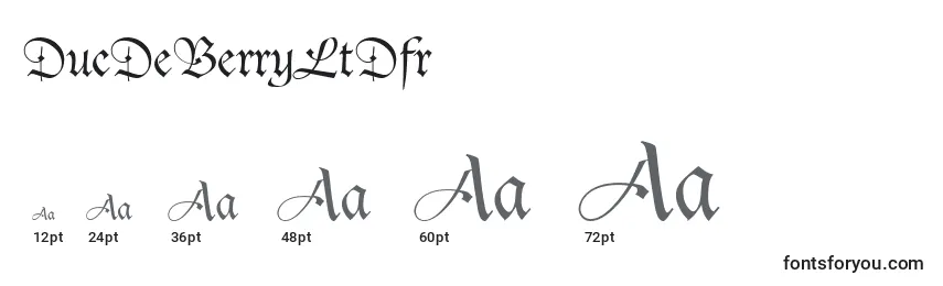 sizes of ducdeberryltdfr font, ducdeberryltdfr sizes