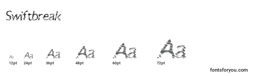 sizes of swiftbreak font, swiftbreak sizes