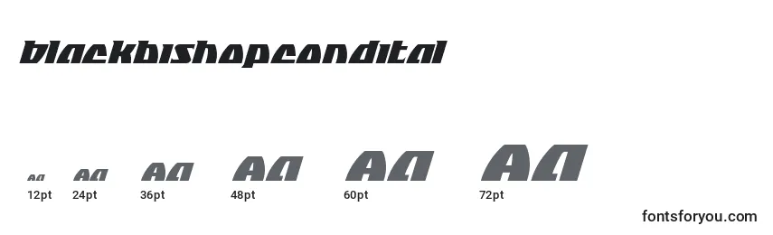 sizes of blackbishopcondital font, blackbishopcondital sizes