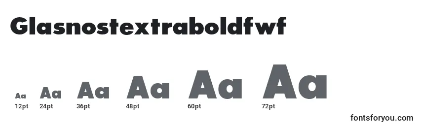sizes of glasnostextraboldfwf font, glasnostextraboldfwf sizes