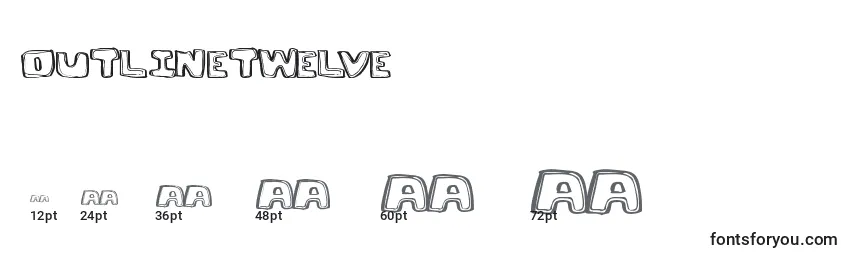 sizes of outlinetwelve font, outlinetwelve sizes