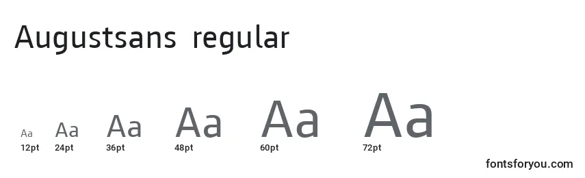 sizes of augustsans55regular font, augustsans55regular sizes