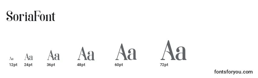 sizes of soriafont font, soriafont sizes