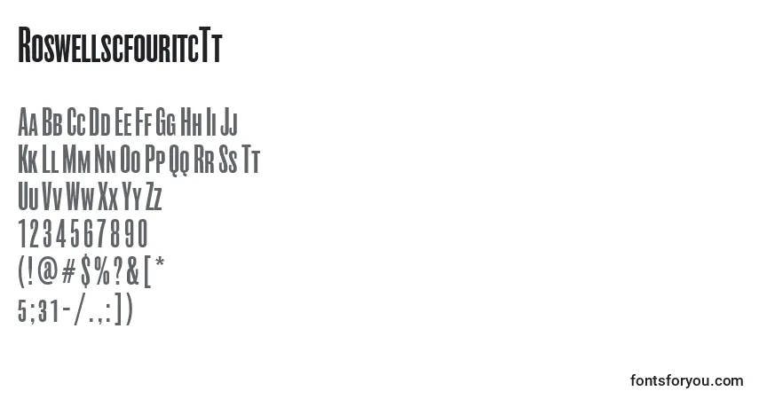 characters of roswellscfouritctt font, letter of roswellscfouritctt font, alphabet of  roswellscfouritctt font