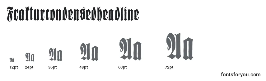 sizes of frakturcondensedheadline font, frakturcondensedheadline sizes