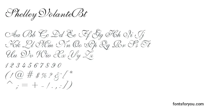 characters of shelleyvolantebt font, letter of shelleyvolantebt font, alphabet of  shelleyvolantebt font