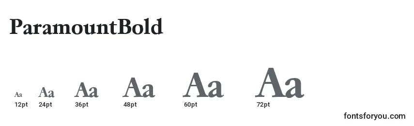 sizes of paramountbold font, paramountbold sizes