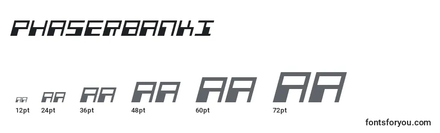 sizes of phaserbanki font, phaserbanki sizes