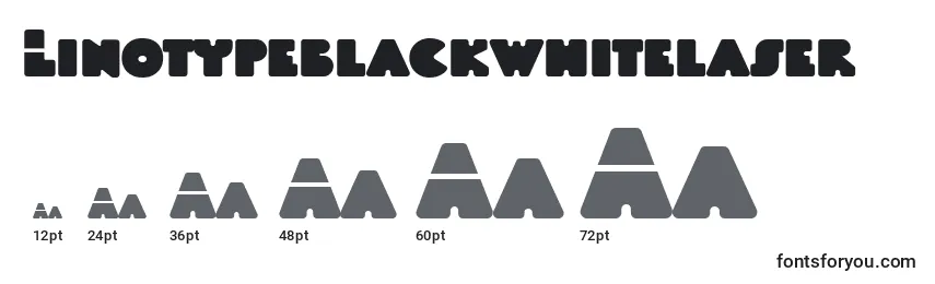sizes of linotypeblackwhitelaser font, linotypeblackwhitelaser sizes