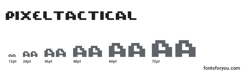sizes of pixeltactical font, pixeltactical sizes