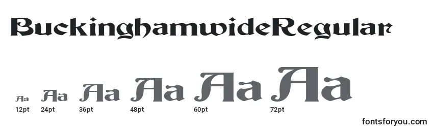sizes of buckinghamwideregular font, buckinghamwideregular sizes
