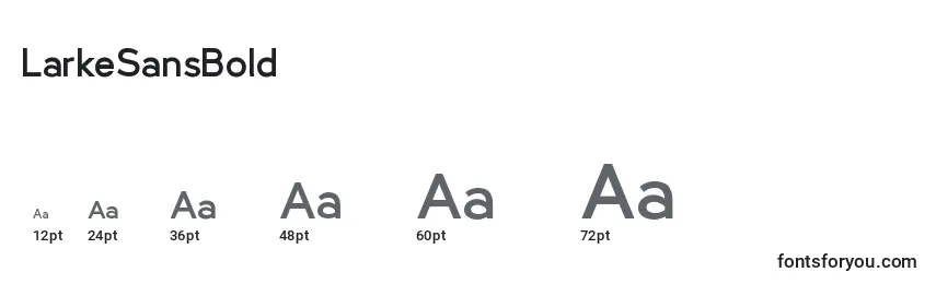 sizes of larkesansbold font, larkesansbold sizes
