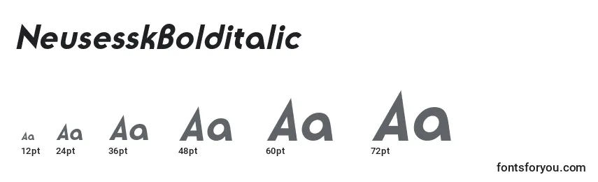 sizes of neusesskbolditalic font, neusesskbolditalic sizes