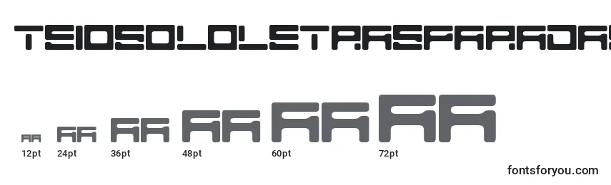 sizes of teiosololetrasparadafont font, teiosololetrasparadafont sizes