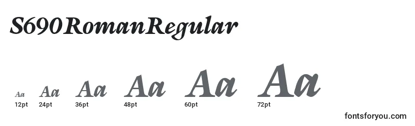 sizes of s690romanregular font, s690romanregular sizes