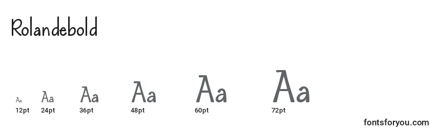 sizes of rolandebold font, rolandebold sizes