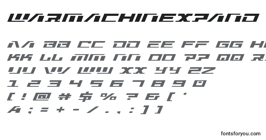 characters of warmachinexpand font, letter of warmachinexpand font, alphabet of  warmachinexpand font