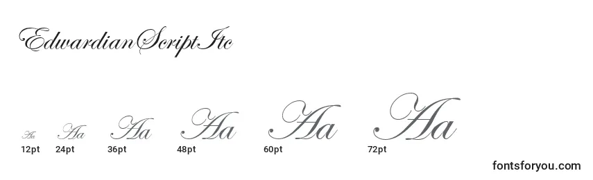 sizes of edwardianscriptitc font, edwardianscriptitc sizes
