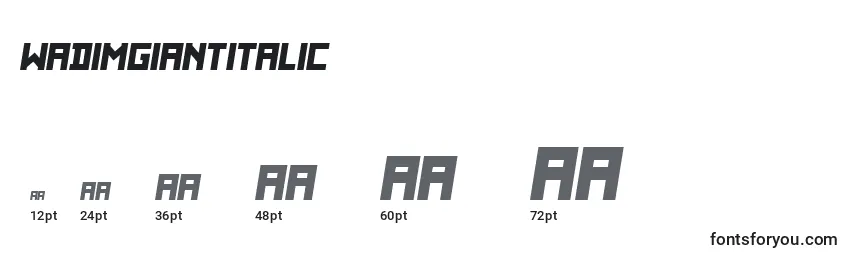 sizes of wadimgiantitalic font, wadimgiantitalic sizes