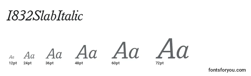 sizes of i832slabitalic font, i832slabitalic sizes