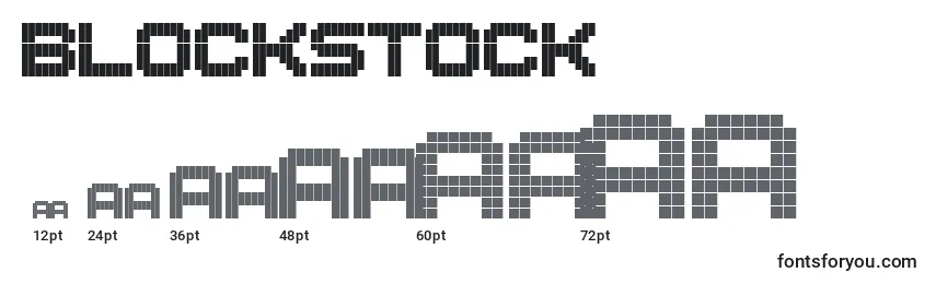 sizes of blockstock font, blockstock sizes