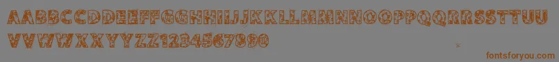 Vtksskulls Font – Brown Fonts on Gray Background