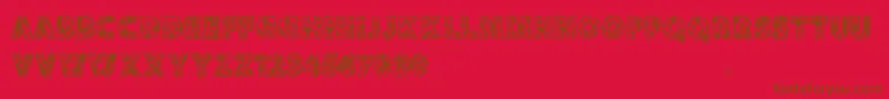 Vtksskulls Font – Brown Fonts on Red Background