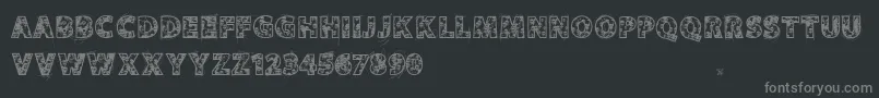 Vtksskulls Font – Gray Fonts on Black Background