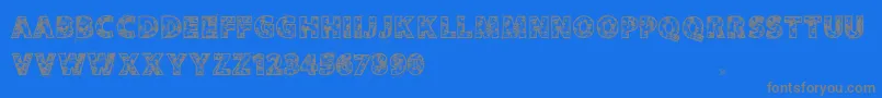 Vtksskulls-Schriftart – Graue Schriften auf blauem Hintergrund