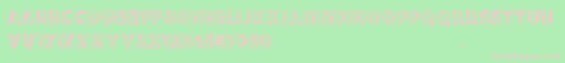 Vtksskulls Font – Pink Fonts on Green Background