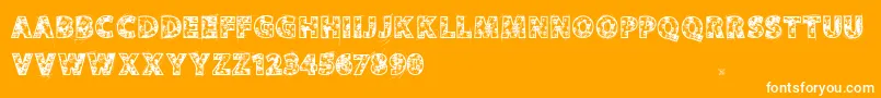 Vtksskulls Font – White Fonts on Orange Background