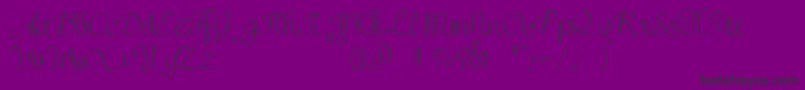 Clarissapersonaluse-Schriftart – Schwarze Schriften auf violettem Hintergrund