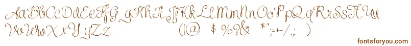 Шрифт Clarissapersonaluse – коричневые шрифты на белом фоне